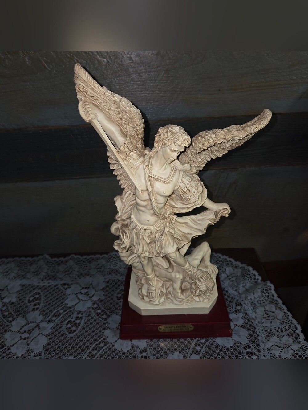 Vintage Satan’s Defeat Revelations Catholic Statue Religious Decor - Picture 11 of 11